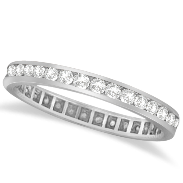 white gold channel set eternity ring