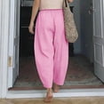 thumbnail image 6 of Kvture Women's Harem Pants High Waisted Baggy Boho Summer Pants for Travel Vacation Loose Trouser Pantalon Confortable Pink Pant XXXL, 6 of 9