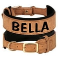 thumbnail image 3 of Didog Personalized Wide Leather Dog Collar Soft Padded Print Pet Name For Rottweiler, 3 of 15