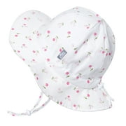 JAN & JUL Baby Girl Sun-Hat with Chin-strap and Break-Away Safety Clip (S: 0-6 months, Cherries)