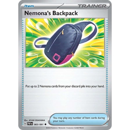 Pokemon Paldean Fates Uncommon Nemona's Backpack #83
