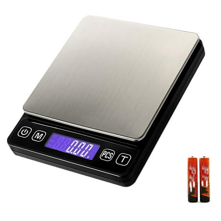 

Kitchen Scale Jewelry Scale Portable Digital Kitchen Food Scale with Cover 3KG x 0.3G LCD Display Tare Function
