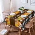 thumbnail image 4 of Fall Yellow Orange Pumpkins Rectangle Tablecloths 60x120,Thanksgiving Sunflower Plaid Table Cloth Table Cover Indoor/Outdoor Tabletop Decor for Wedding Holiday Party Dinner Baby Shower, 4 of 7