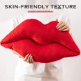 thumbnail image 4 of Almohadas de Labios 3D, Almohadas Decorativas Suaves y Suaves, Almohada Linda con un Beso, cojín Incluido para sofá, Cama, Sala de Estar, Rojo Nuevo, 24 x 12 Pulgadas oso de fresa Electrónica, 4 of 4
