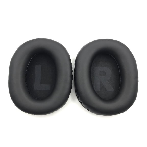 1 Pair Noise-Cancelling Earmuffs Protein Leather Headset Ear Pads Headphones Accessories Earbuds Cover Ear Cushion BLACK PU