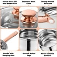 thumbnail image 5 of Walchoice 8-Piece Stainless Steel Cookware Set, Kitchen Pots and Pans Set with Glass Lid for Cooking, Kitchen Cookware Set with Utensils, Induction & Dishwasher Safe, Copper, 5 of 8