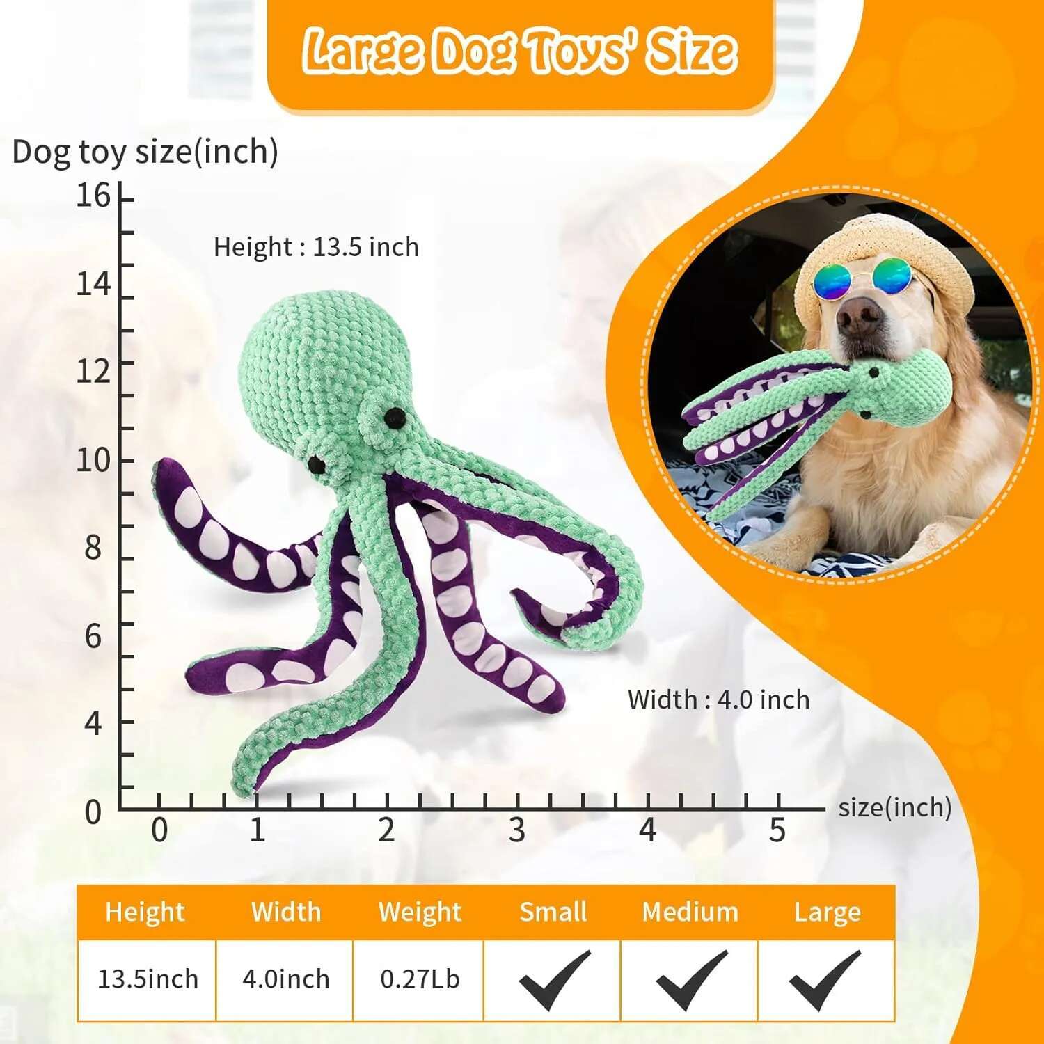 Squeaky Dogs: Plush Dog with Soft Fabric Pet for Small, Medium, and Large Dogs - Puppy Toys to Keep Them Busy