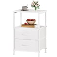 thumbnail image 5 of Eunos Nightstand End Table, 2 Drawer White Small Bedside Table for Bedroom, Living Room, 5 of 7