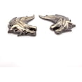 thumbnail image 4 of HSHDLDF 2pcs 3D Wolf Head Metal Emblem Car Motorcycles Side Fender Rear Styling Emblem Badge Decal (Gold), 4 of 6