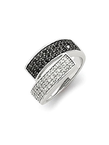 Sterling Silver CZ Fashion Women's Band Overlap Ring Size 5-9 