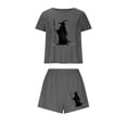 thumbnail image 2 of Mgmyaa Womens Pajamas Set Short Sleeve Shirt and Shorts with Heart Print Soft Lounge Sleepwear, 2 of 7