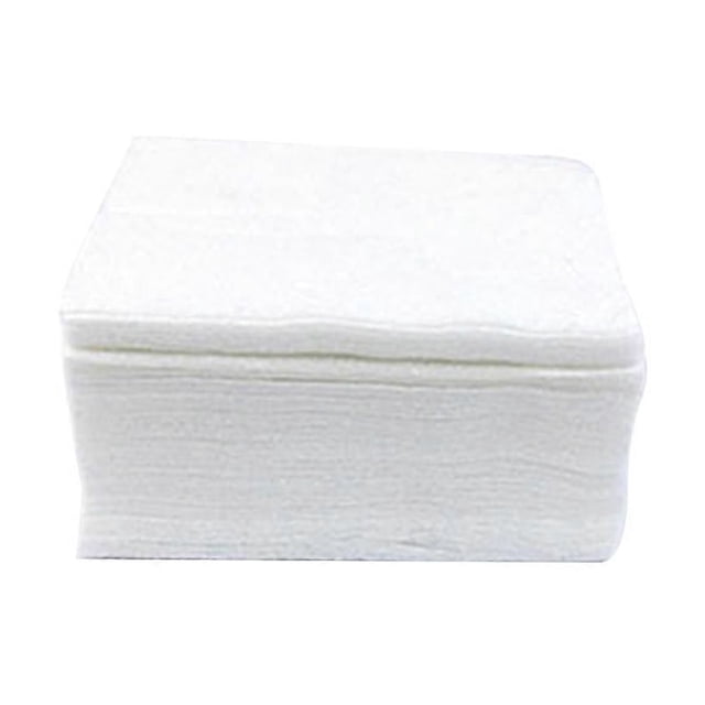 100pcs Thin Cotton Pads in Plastic Box Packing for Cosmetic Nail Polish and Makeup Remover Pads White Single Layer 6x7cm