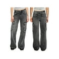 thumbnail image 2 of Michellecmm  Women Fashion Cargo Jeans Solid Color Loose Casual Denim Pants, 2 of 8