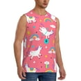 thumbnail image 2 of Easygdp Yoga Unicorn Men's Breathable Tank Tops Sleeveless Sporty T Shirts for Basketball, Mountaineering, Bodybuilding -Medium, 2 of 8