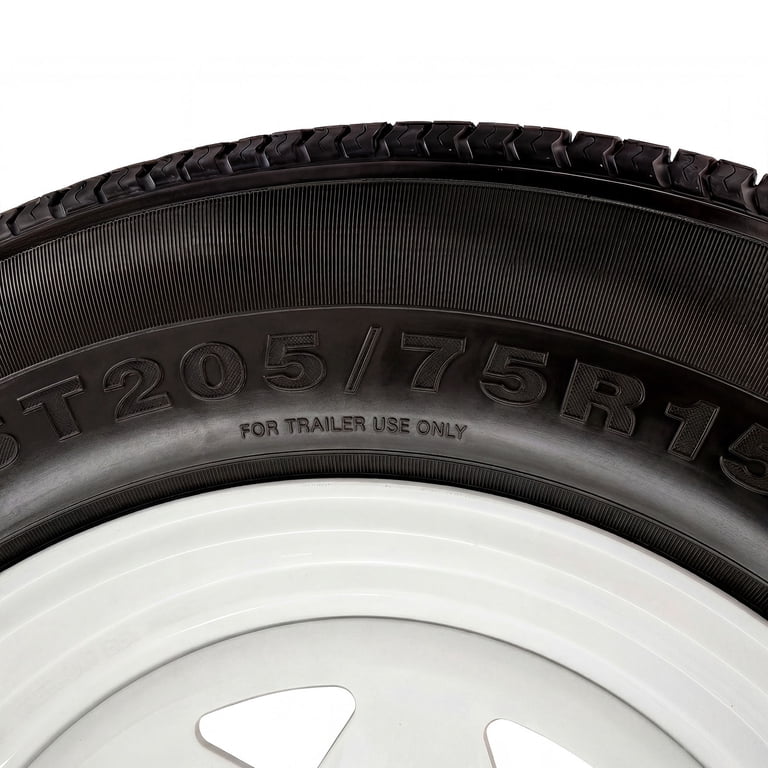 Hi-Run 2 Set ST100 ST205/75R15 8PR 107M Trailer Tire & 15X5 5 Lugs