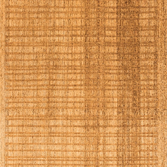 Ahgly Company Indoor Square Solid Orange Modern Area Rugs, 6' Square