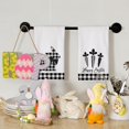 thumbnail image 2 of Easter Kitchen Towels for Easter Decor Black Buffalo Plaid Check Bunny Dish Towels 18x26 Inch Bar Drying Cloth Carrot Hand Towel for Kitchen Bathroom Party Easter Decorations Set of 2, 2 of 6
