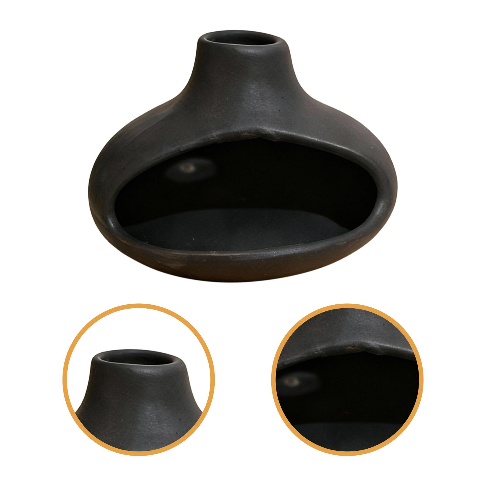 WLPZXP Ceramic Incense Burner Holder Censer SPA Decoration Accents Incense Cone Burner black