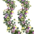 thumbnail image 3 of 2 Pack 5.68 FT Artificial Daisy Garland with 3D Butterfly, Hanging Fake Flowers Greenery Eucalyptus Garland Floral Vines for Wedding Table Home Room Spring Summer Decor, 3 of 8