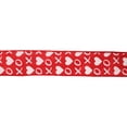 thumbnail image 2 of LaRibbons Wired Ribbon | Red w/ White Glitter Heart XO | 10 Yard Roll, 2 of 11