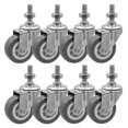 thumbnail image 1 of Rueda Caster FactorDuty de poliuretano gris de 2 pulgadas, 65 kg, paquete de 8, 1 of 7