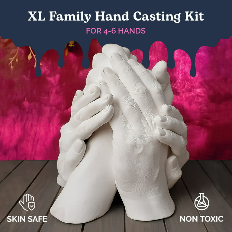 Edinburgh XL Family Hand Casting Kit for 4-6 - Premium DIY Hand Hold Statue Casting  Kit for Mothers Day Gift Idea 