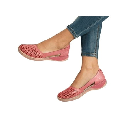 

Ritualay Sandals Ladies Shoes Summer Hollow Brathable Slip On Sandal Wide Width Flats Closed Toe Dress Shoes