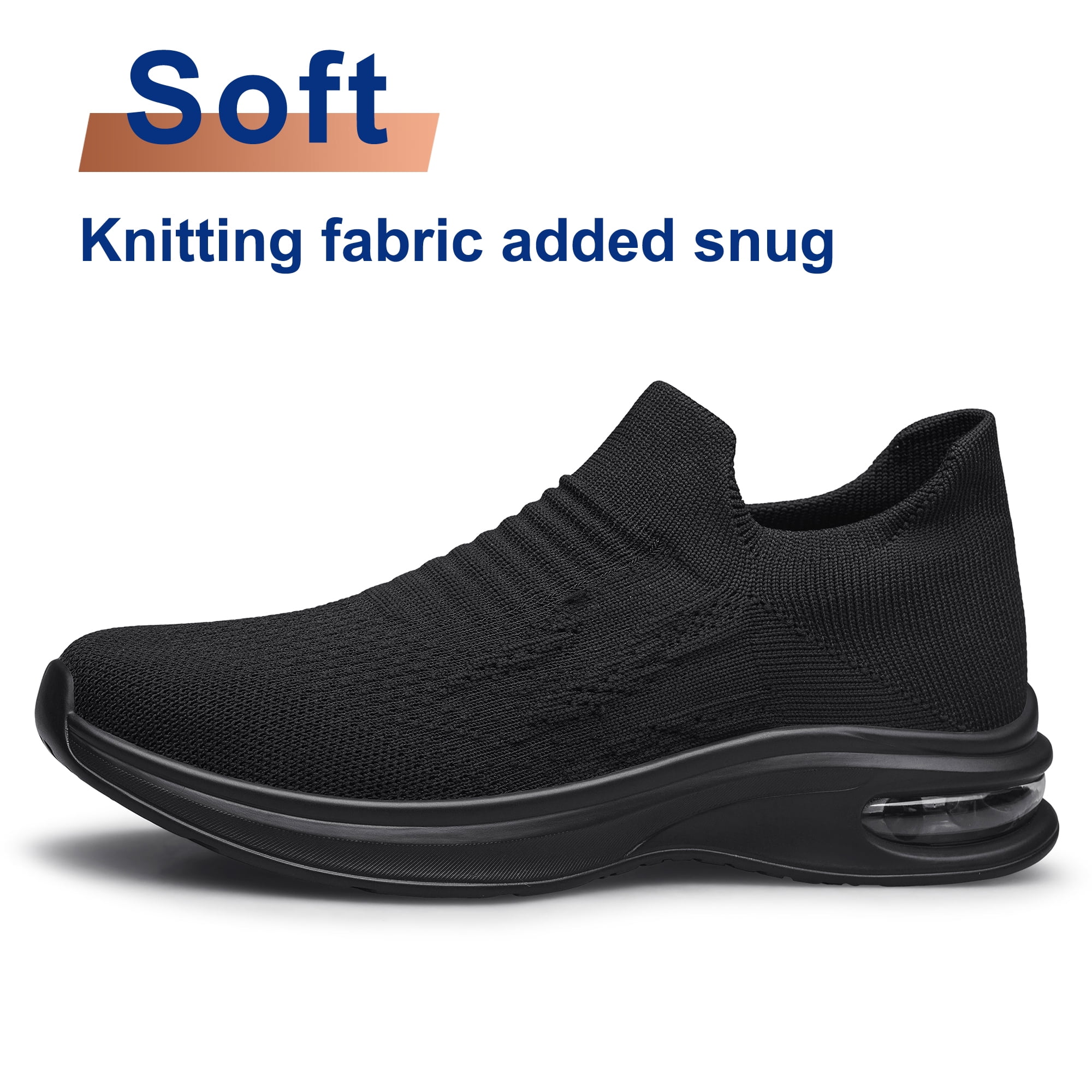 vibdiv Womens Walking Shoes Non Slip Running Shoes Breathable Workout Shoes Lightweight Gym Sneakers zapatos para mujer Black Size 10