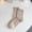 #0210-Khaki, variant on Neewe Curled Polka Socks for Womens Ruffle Socks Comfy Frilly Ankle Sock Cotton Lettuce Edge Crew Socks