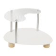 thumbnail image 1 of Abbracc Double Layer Storage Rack Creative House Hold Makeup Serving Tray Cosmetic Stand White, 1 of 9