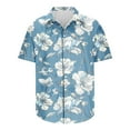 thumbnail image 5 of Horkkom Hawaiian Shirt for Men Casual Short Sleeve Button Up Beach Shirts Summer Holiday Printed Shirts, 5 of 5