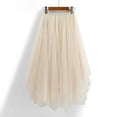 thumbnail image 2 of Women's Long Irregular A Line Skirt Flowy Boho Maxi Skirt with High Waist Comfortable Stretchy Fabric, 2 of 2