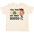 thumbnail image 3 of Inktastic Yes, This is My First Rodeo Cowgirl in Hat and Boots Girls Toddler T-Shirt, 3 of 5