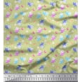 thumbnail image 1 of Soimoi Polyester Crepe Fabric Leaves & Floral Artistic Print Fabric by Yard 42 Inch Wide, 1 of 1
