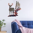 thumbnail image 4 of Arte De Pared perfecl decoración colgante ciervo bosque Marrón rústico, 4 of 8