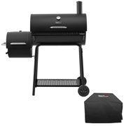 Royal Gourmet CC1830FC 28 Charcoal Grill with Offset Smoker, With Cover,855 Sq. In. Cooking Area, Front Shelf,Charcoal Grill for Outdoor Grilling and Backyard Cooking, Black