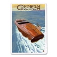 thumbnail image 2 of Geneva, New York, Wooden Boat on Lake, Lantern Press, Premium Playing Cards, 52 Card Deck with Jokers, USA Made, 2 of 5