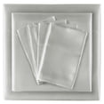 thumbnail image 1 of Ensemble de Draps en Satin Polyester 6 Pcs Madison Park Essentials en Gris Clair, 1 of 8