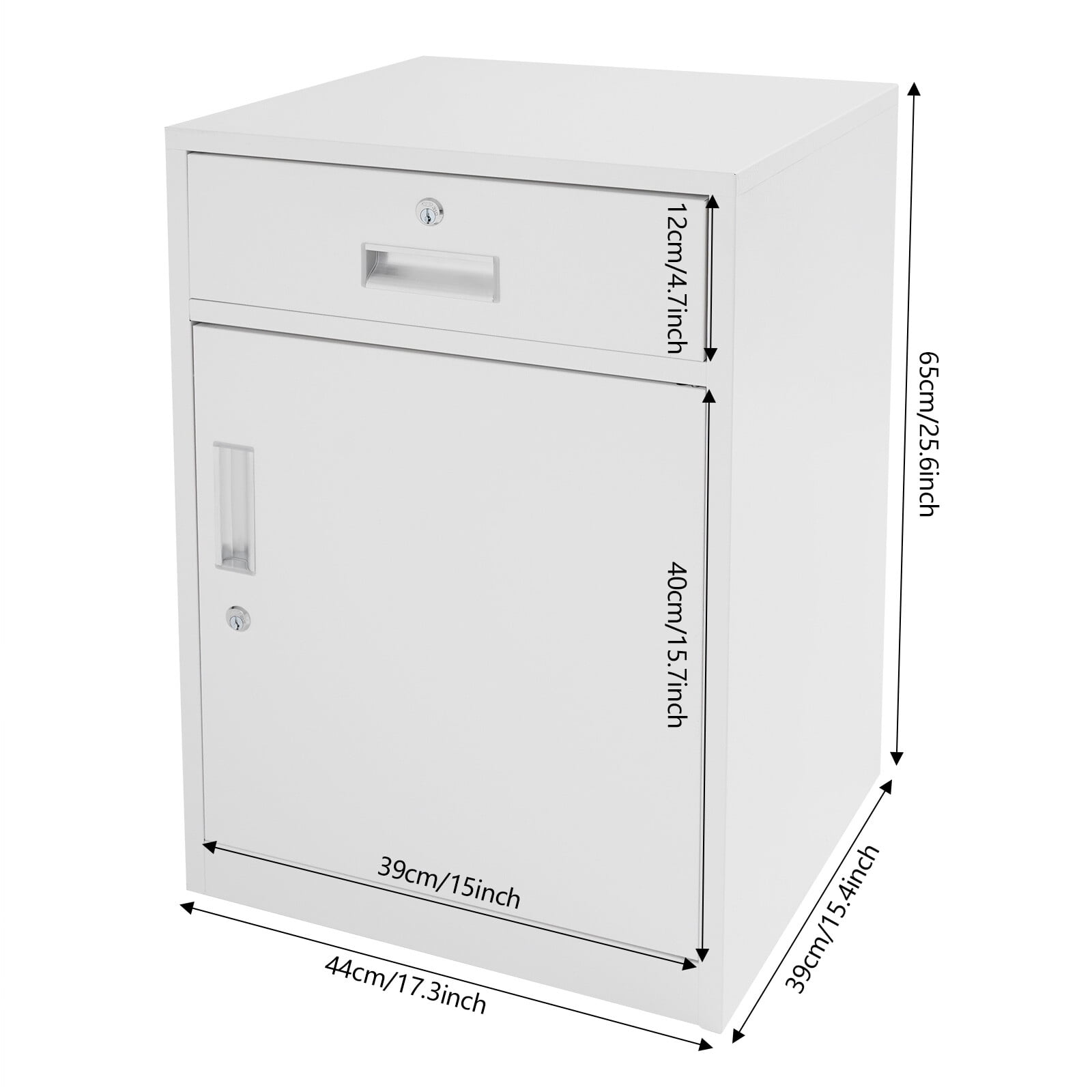 Storage Cabinet with Lock, Under Desk Office Cabinet, Vertical File Cabinet