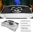 thumbnail image 3 of Yiaed Black White Hat Skull Print Car Windshield Sunshade Front Auto Car Front Window Sun Shade Foldable Sun Visor Shield Cover Auto Accessories for Sedan SUV Truck-Small, 3 of 5