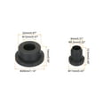 thumbnail image 2 of Uxcell T Shape Rubber Grommet Mount Dia 8mm/22mm,ID 5.5mm/12mm Seal Protection Cable Grommets Flexible, 2 of 5