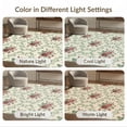 thumbnail image 7 of ODIKA 6'x9' Washable Area Rug Non-Slip, Chair-Friendly, Circle Semi Curved Romance Roses Foliage Ornamental Semicircle for Dining Room, Under Table, Office Décor, 7 of 7