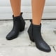 thumbnail image 3 of NECHOLOGY Botas Mujer Adulto Femenino Zapatos Botines mujer Color sólido simple Cómodo Tacón grueso Medio cilindro Puntiagudo Tallas grandes Botas occidentales Botines (Black, 6.5), 3 of 7