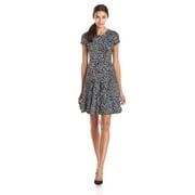 New Calvin Klein Womens Sz 6 Cap Sleeve Black/ White Dress 2030-3