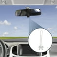 thumbnail image 3 of 1 Pcs Rhinestones Bow inlaid with Rhinestones Car Rear View Mirror Pendant Accessories Car Hanging Ornament White, 3 of 6