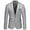 Gray, variant on Men's Casual Business Wedding Long Sleeve Buttons Slim Fit Suit Coat Jacket - Formal Attire for Special Events, Parties, and Professional Wear,Black,L