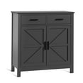 thumbnail image 2 of SUREGO Kitchen Storage Cabinet, Farmhouse Sideboard Buffet with 2 Doors & 2 Drawers, Coffee Bar Cabinet for Dining Room, Living Room, Bathroom, Black, 2 of 7