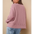 thumbnail image 3 of PRETTYGARDEN Oversized Sweatshirt for Women Fashion Crewneck Long Sleeve Pullover Waffle Knit Tops Fall Trendy Clothes, 3 of 9