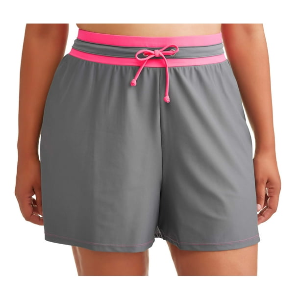 Free Tech Women's PlusSize Sporty Stretch Swim Shorts With BuiltIn