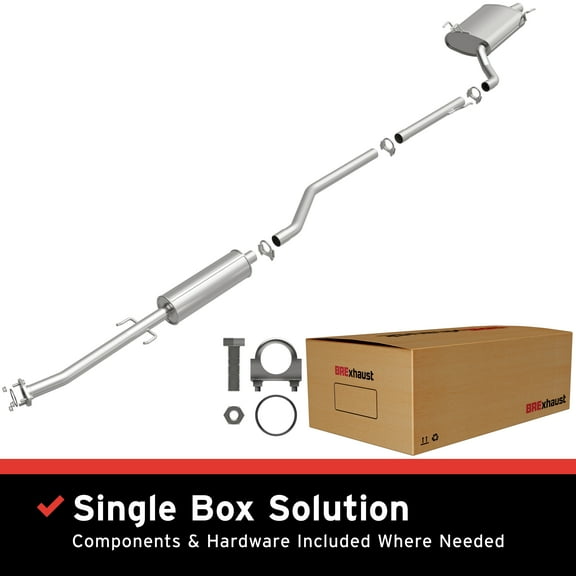 BRExhaust OE Replacement Exhaust System Kit 106-0362: Compatible with 2008-2012 Honda Accord 2.4L